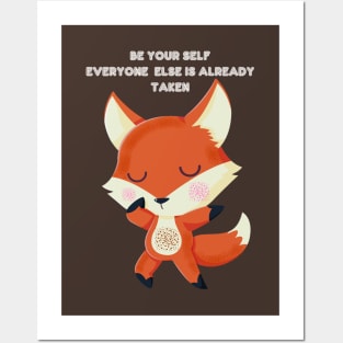 Cute Fox Animals Posters and Art